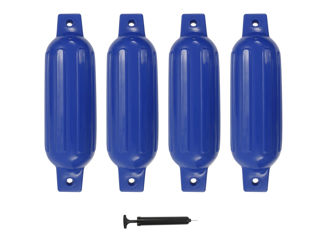 Vidaxl Para-choques Para Barco 4 Pcs 41x11,5 Cm Pvc Azul