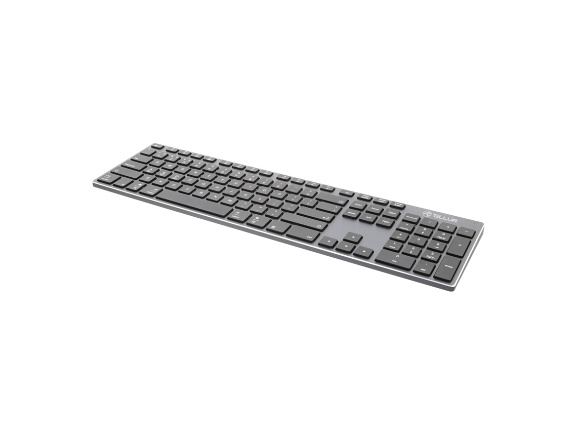 Teclado Sem Fio TELLUR Shade Bluetooth Eua Alu Cinza-Preto
