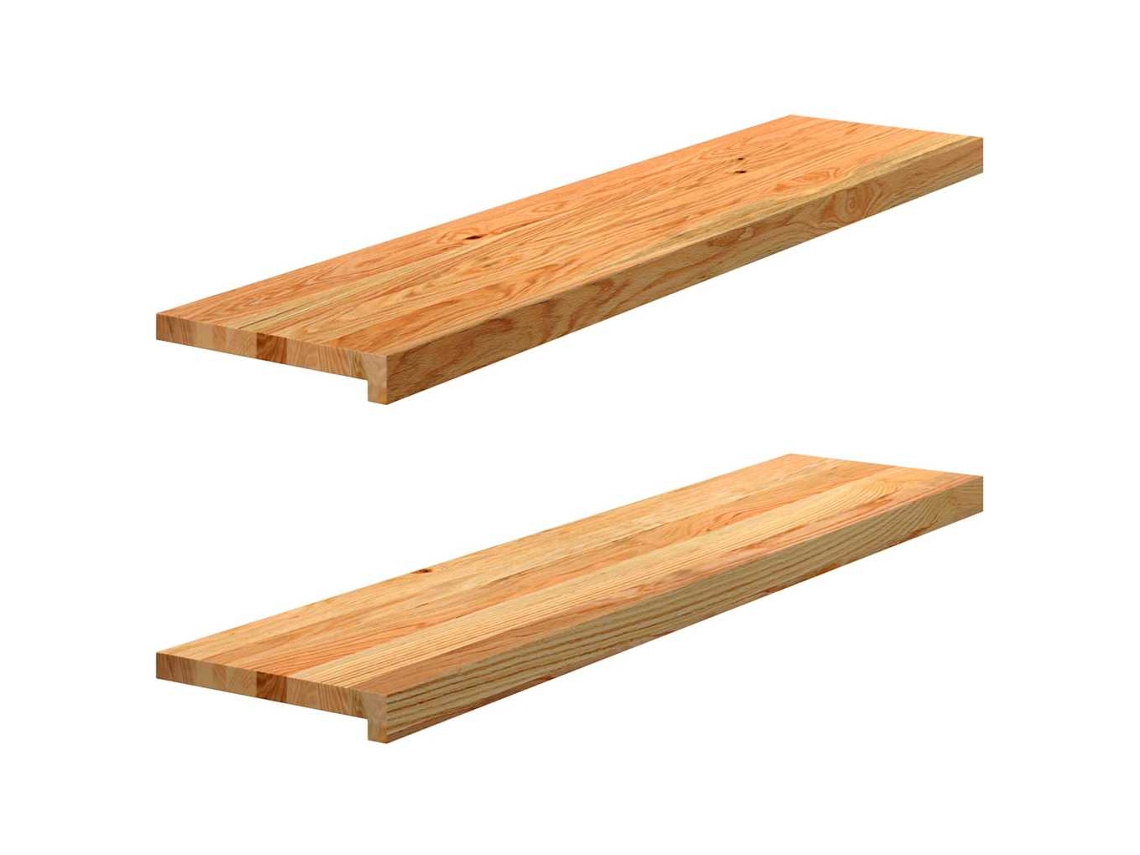 Tapetes de Escada 2 Pcs 110x25x2 Cm Carvalho Castanho claro MAISON EXCLUSIVE