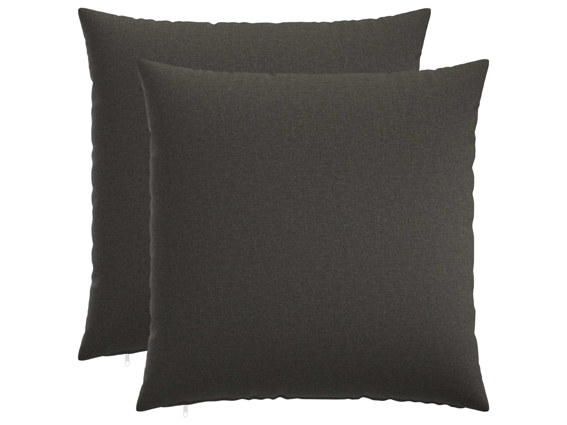 Vidaxl Capa Almofada 2 Unid. Heerlen Cinzento-escuro 80 X 80 Cm Tecido