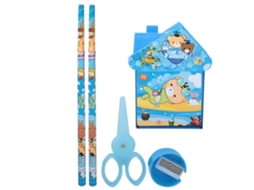 Suporte de Lápis Cute Forma de Casa Azul Presente Infantil