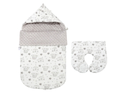 Saco de Dormir Bebê Anti-susto Outono Inverno Grosso 105x52cm Ursinho Panoona