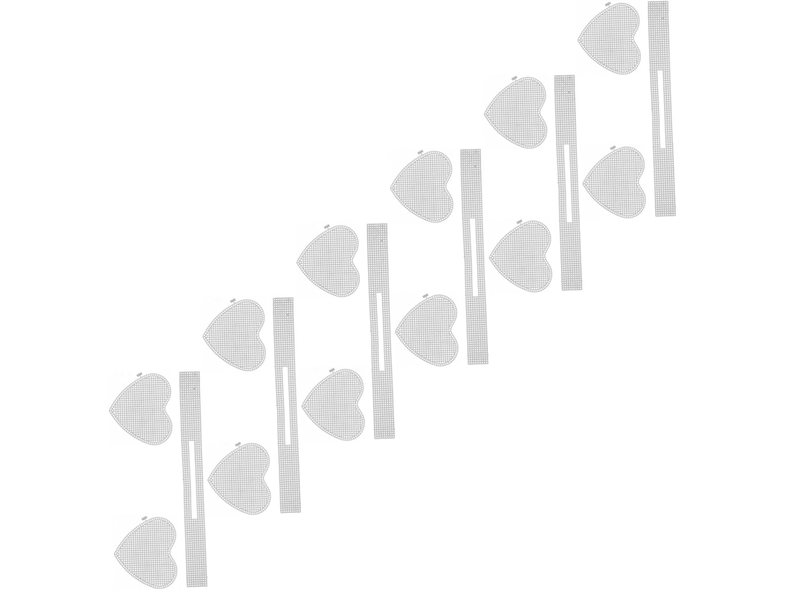 Kit Com 6 Conjuntos De Base De Plástico Em Formato De Coração E Redondo Para Crochê