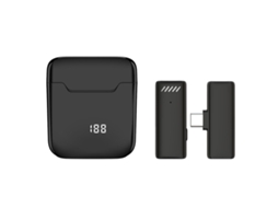 Microfone De Lapela Sem Fio Com Cancelamento Ruído E Interface Usb C/ Tipo C S11 Estojo Carregamento Aquaforge