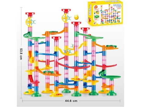 Jogo De Construção - Ecelen - Circuito De Bolinhas - 133 Peças - Cores Macaron - Plástico Abs