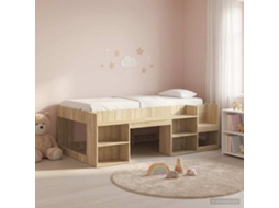 Vidaxl Estrutura De Cama Infantil Com Armazenamento Carvalho Sonoma