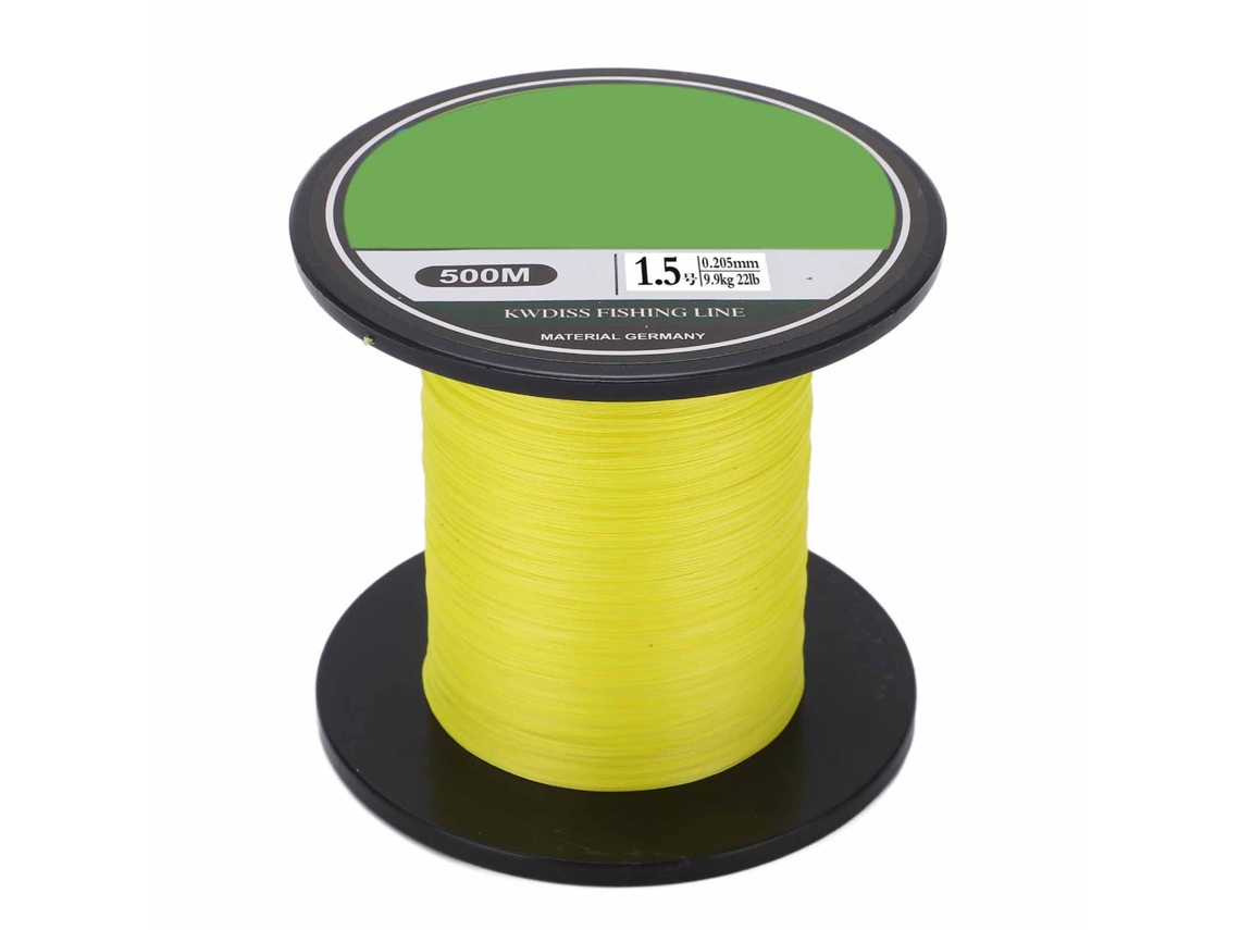 Linha de Pesca Trançada 8 Fios 500m Amarela