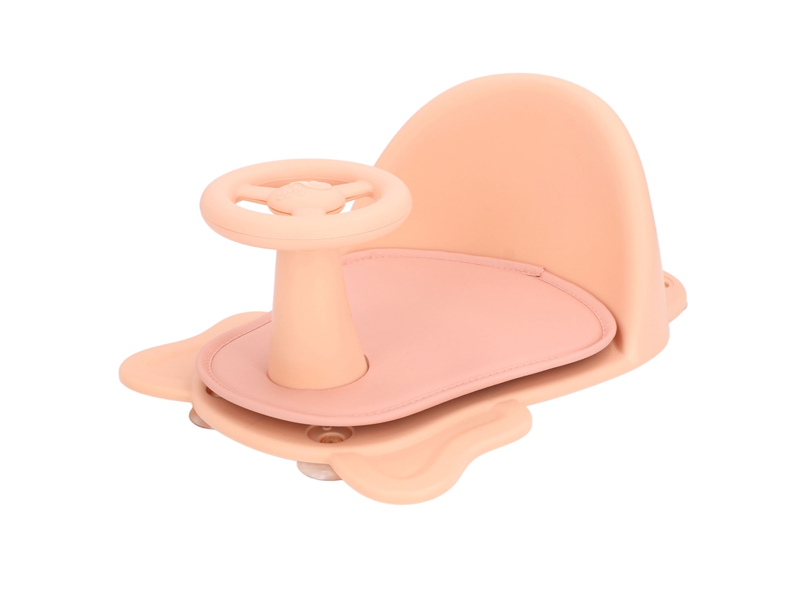 Primerox assento de Banho para Bebê Confortável Antiderrapante com Apoio Lombo Plástico Rosa para Casa