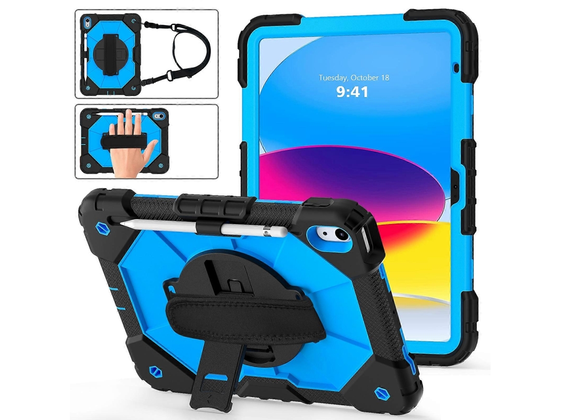 Capa Protetora De Silicone Resistente A Impactos Com Robô Em Cores Contrastantes Para Ipad 2025/2022 Tablet 10ª Geração 10.9 202 Tuotuo