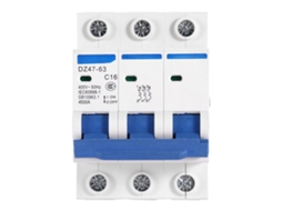 Disjuntor Miniatura Mcb Dz47-63 400v 16a 3 Polos Seguro