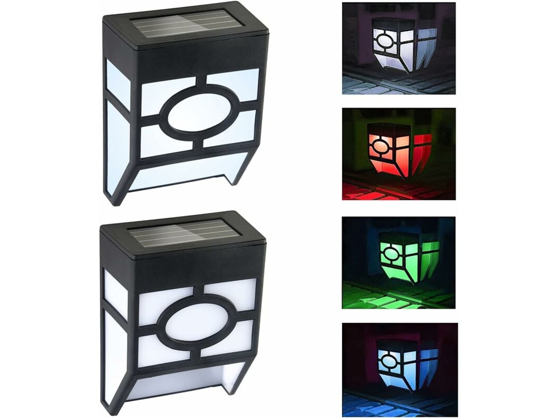 Luzes Solares de Parede para Exteriores Luzes Led para Cercas Deck Pátio Porta Frontal Escada Paisagem Quintal e Caminho Iluminação Externa À P