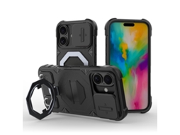 Capa Zruxe Compativel Com Iphone 16 (suporte Magsafe - Alca - Preto)