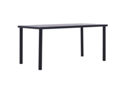 Vidaxl Mesa De Jantar 160x80x75 Cm Mdf Preto E Cinzento Cimento