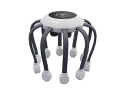 Massageador Elétrico De Cabeça 2025 Com Massagem No Couro Cabeludo Em Formato De Polvo, Música, 5 Modos, 14 Contatos Vibratórios E Terapia De Luz
