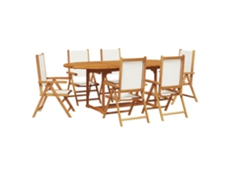 Garden Dining Set, Garden Dining Sets Vidaxl Branco Madeira De Acácia (n/a)