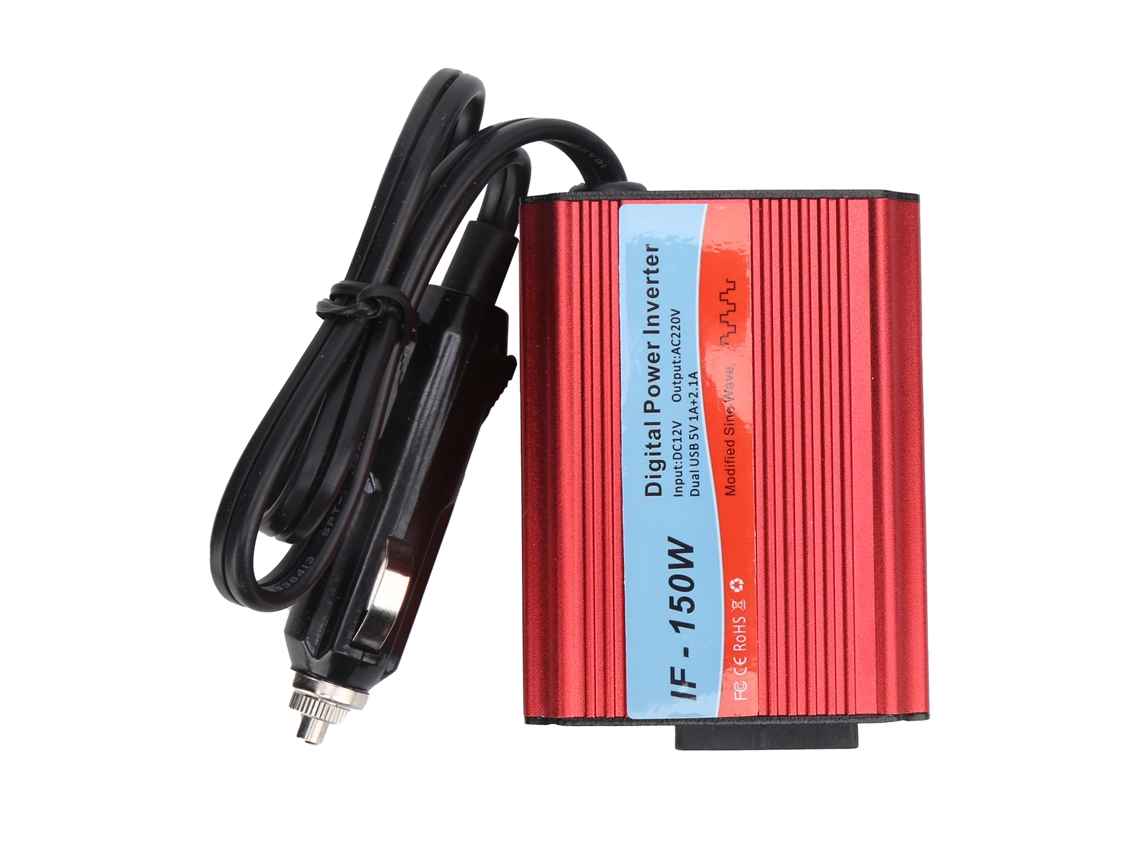 Inversor de Carro Dc12v para Ac220v 150w 50hz Onda Senoidal Modificada | S/MARCA
