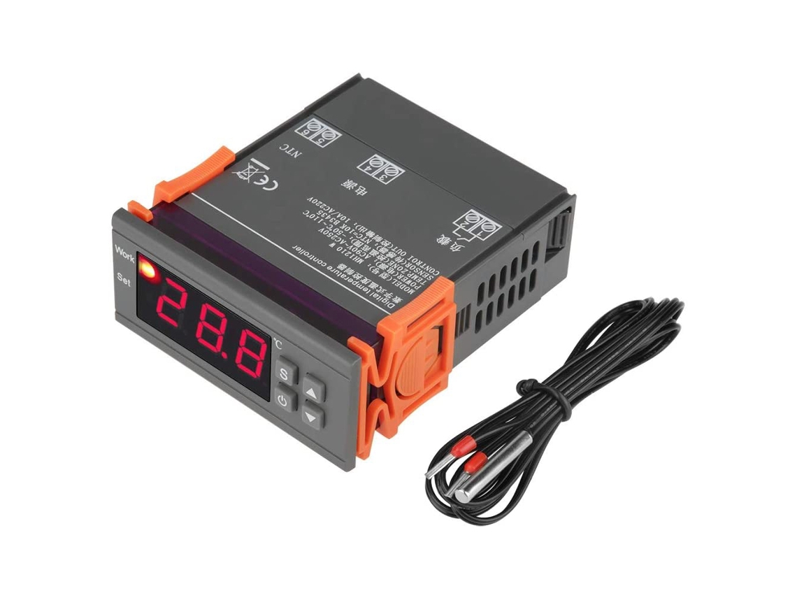 Controlador De Temperatura Digital Mh1210w Ac90-250v Com Calibração De Termostato
