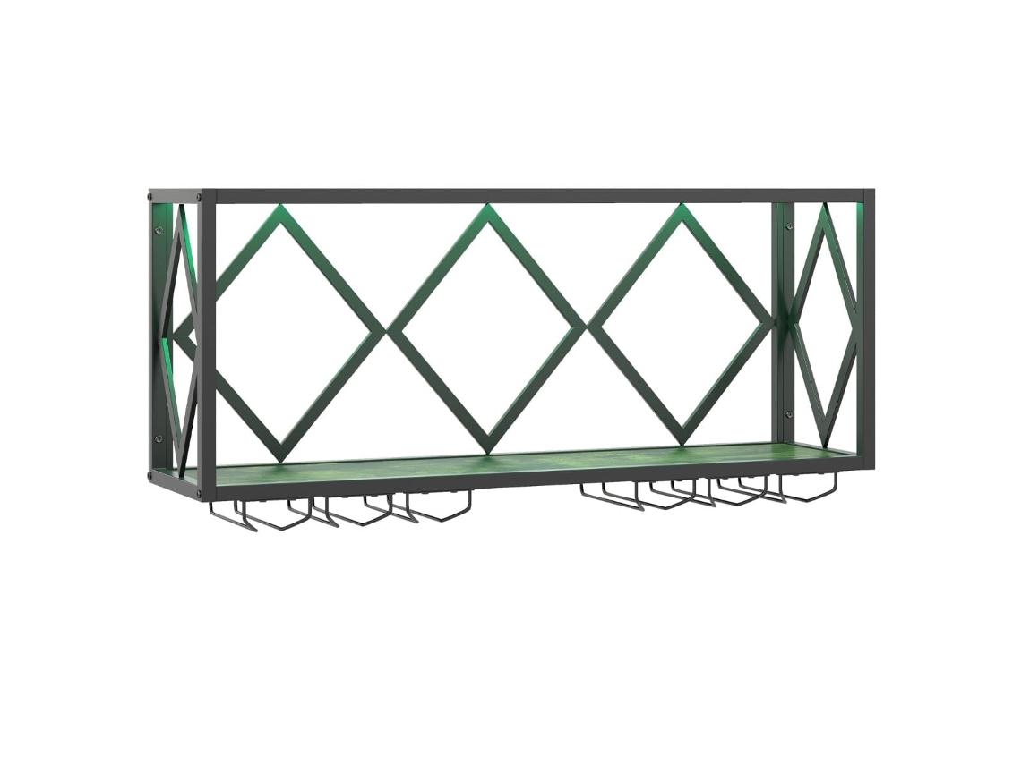 Suporte de Parede para Vinhos com Iluminação Led, Porta copos para 39 Garrafas NORTHIX | NORTHIX