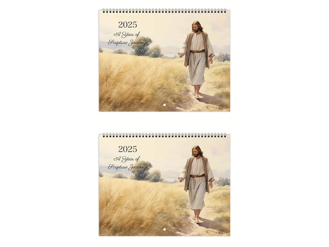 2pcs calendário de parede 2025 papel revestido | S/MARCA