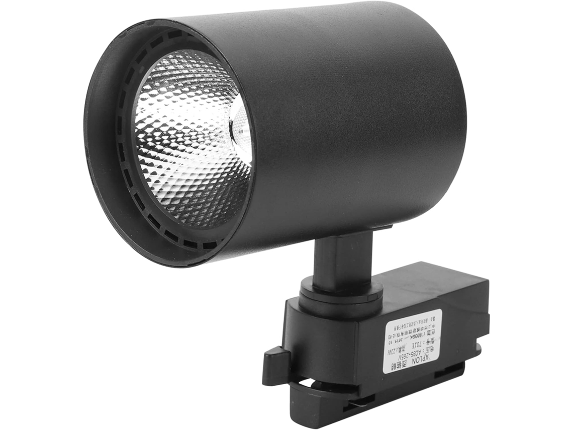 Luminária de Trilho Led de 20w para Teto, Ideal para Lojas de Roupas e Iluminação Comercial, Cor Preta. SFUSHOS