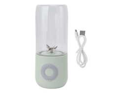 Liquidificador Elétrico USB Portátil 500ml com 6 Lâminas, 1300mah, Verde | S/MARCA