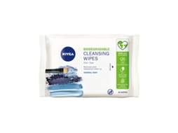 Lenços De Limpeza Facial Biodegradáveis Nivea, 25 Unidades. Refrescante 3 Em 1