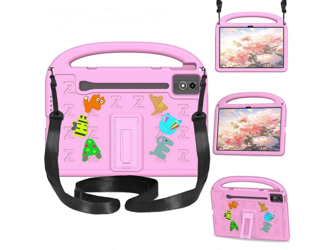 Capa Para Tablet Lenovo Tab P12 2023 De 12,7 Polegadas, Em Eva Resistente A Impactos, Com Desenho De Pardal E Alça De Ombro.