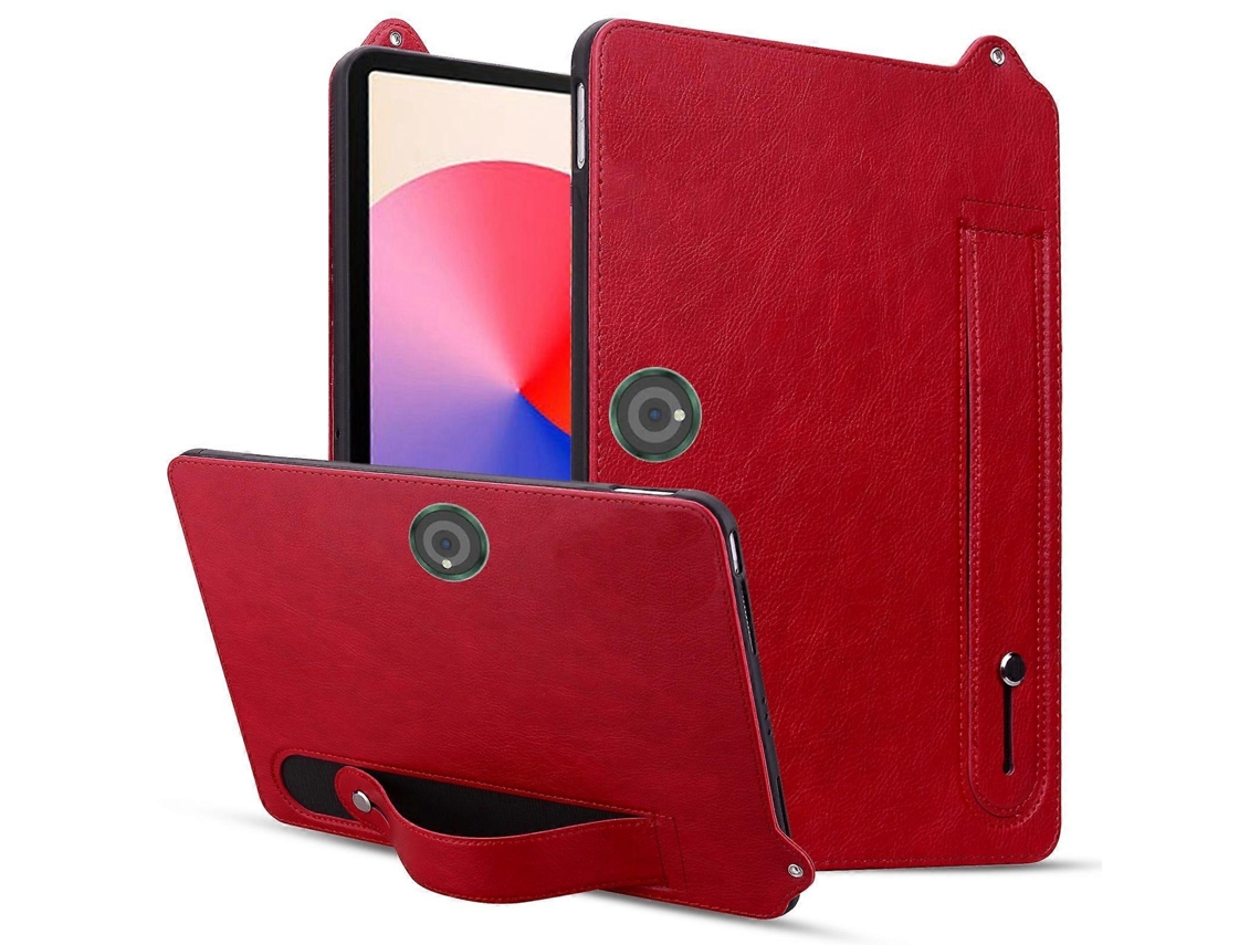 Capa traseira de couro TPU Webake para tablet com alça de pulso