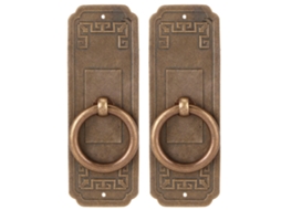 2 Conjuntos Manípulo de Porta Estilo Chinês Buraco Único para Armário de Cozinha Hardware de Móveis 10cm