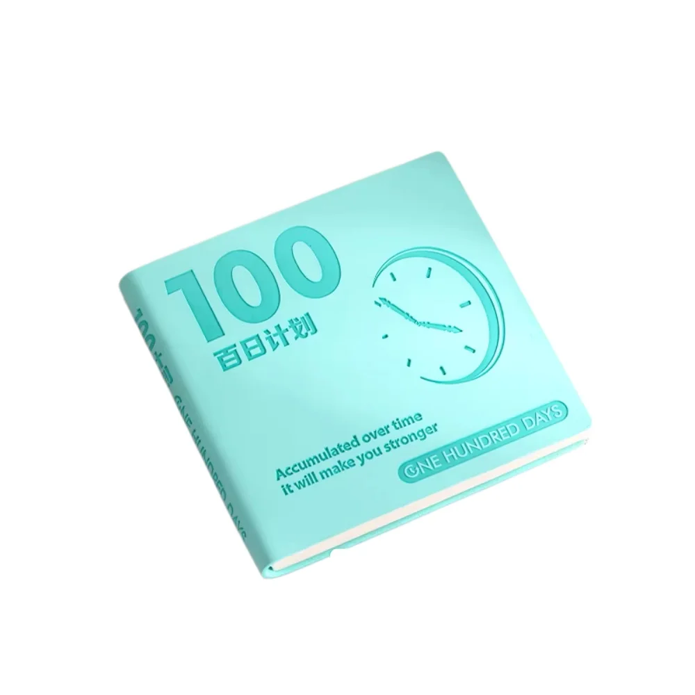 (azul) Pacote Com 10 Cadernos De Planejamento De 100 Dias, 200 Páginas, Diário Quadrado, 10,5 Cm
