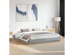 Vidaxl Estrutura De Cama 200x200 Cm Derivados Madeira Cinzento Sonoma
