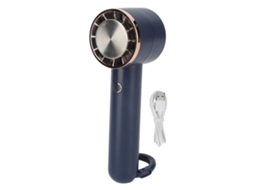 Ventilador Pessoal Portátil Usb Recarregável com 3 Velocidades Mini Ventilador de Mão Azul | S/MARCA