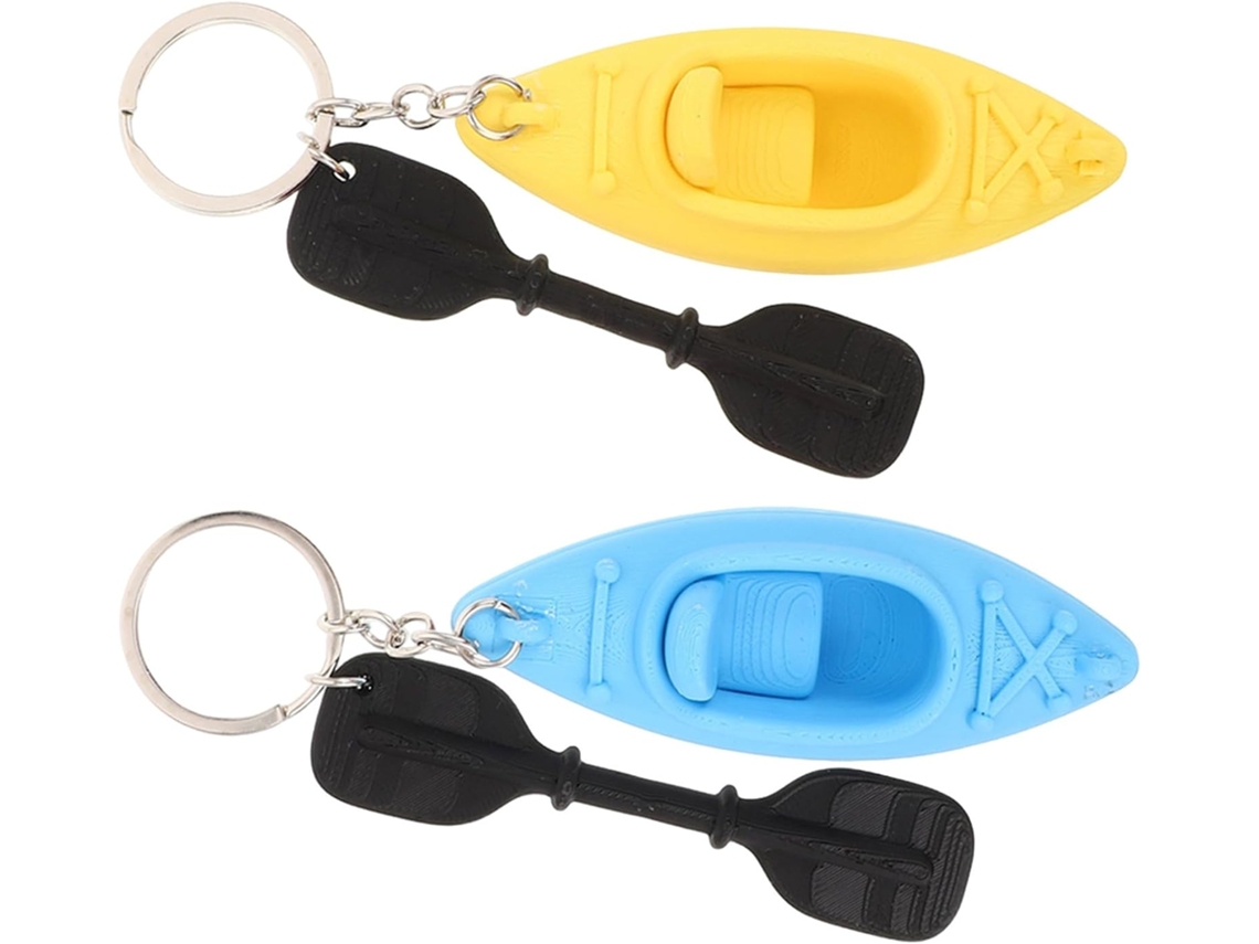 Conjunto De 2 Chaveiros Divertidos Com Tema De Caiaque E Pingente De Remo