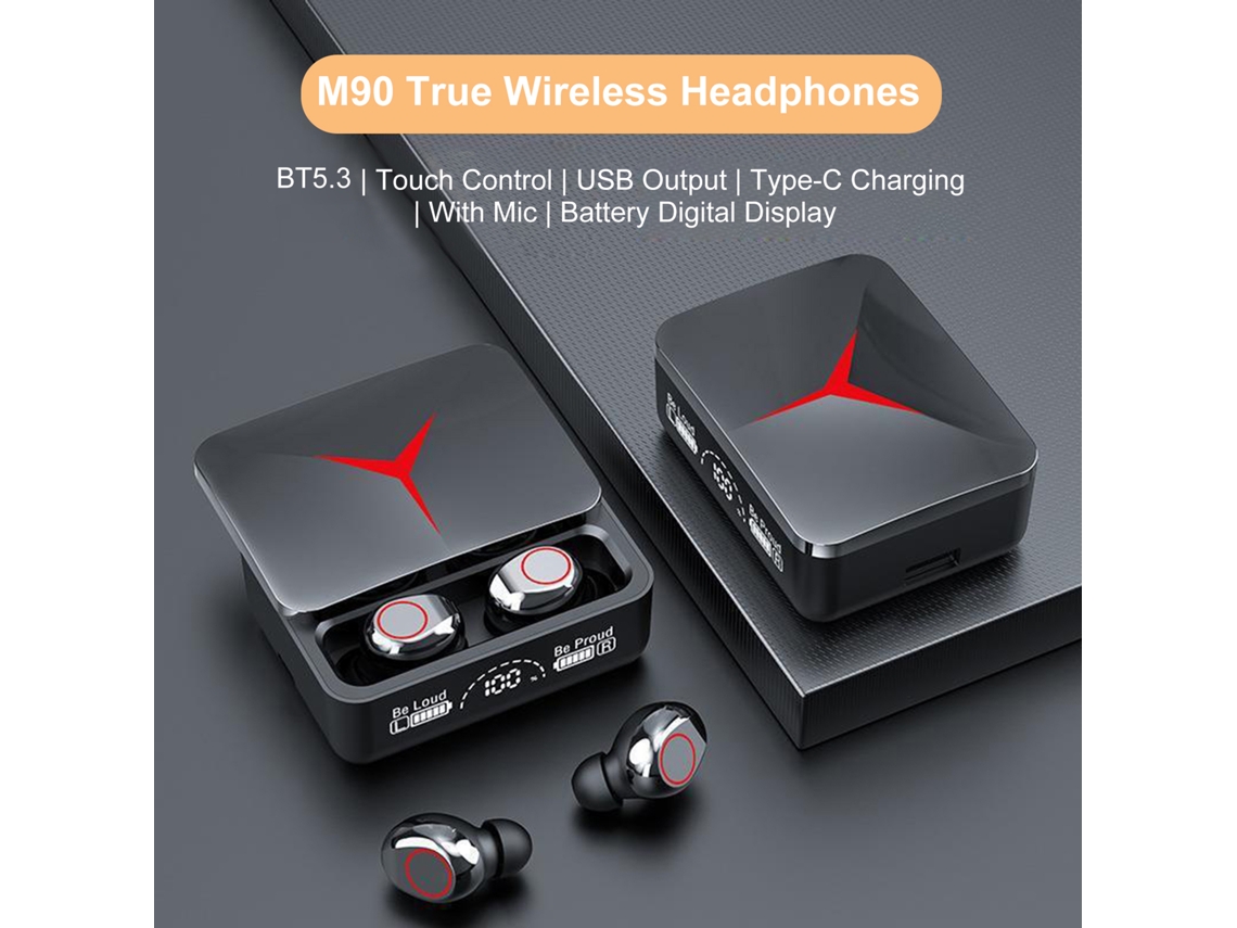 Fones esportivos Bluetooth true wireless com controle por toque EOOCOO