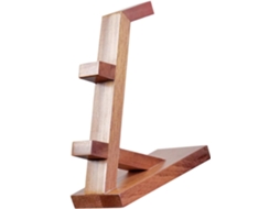 Support En Bois Marron Pour Manettes De Jeu Et Casque, Rangement Portable Et Organisateur Multifonction Pour