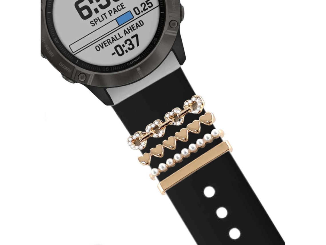 Bracelete Garmin Fenix 3 Sapphire Hr Pulseira com Adorno Corações Preto