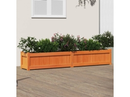 Vidaxl Vaso/floreira De Jardim 180x31x31 Cm Pinho Maciço Castanho Cera