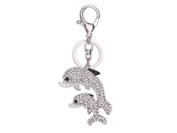 Llavero De Liga Com Strass Silverwhite Golfinho