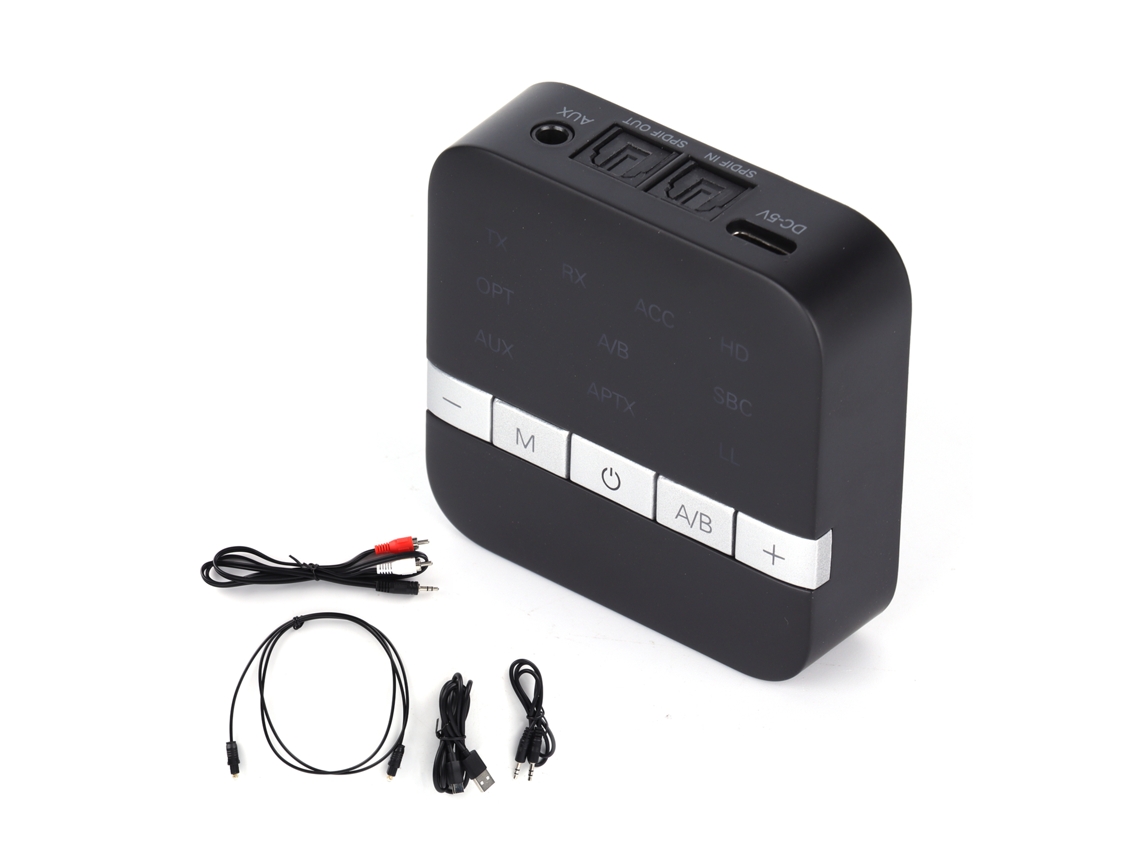 Aetheria transmissor e Receptor Bluetooth 5.0 Apt x Hd Sem Fio com Controle App para Áudio e Vídeo