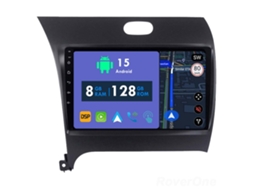 Auto Rádio Carro Bluetooth Autoradio 8GB RAM 128G ROM CarPlay Navegação GPS Ecrã Táctil RoverOne para Kia K3 Cerato Forte 2013-2017  