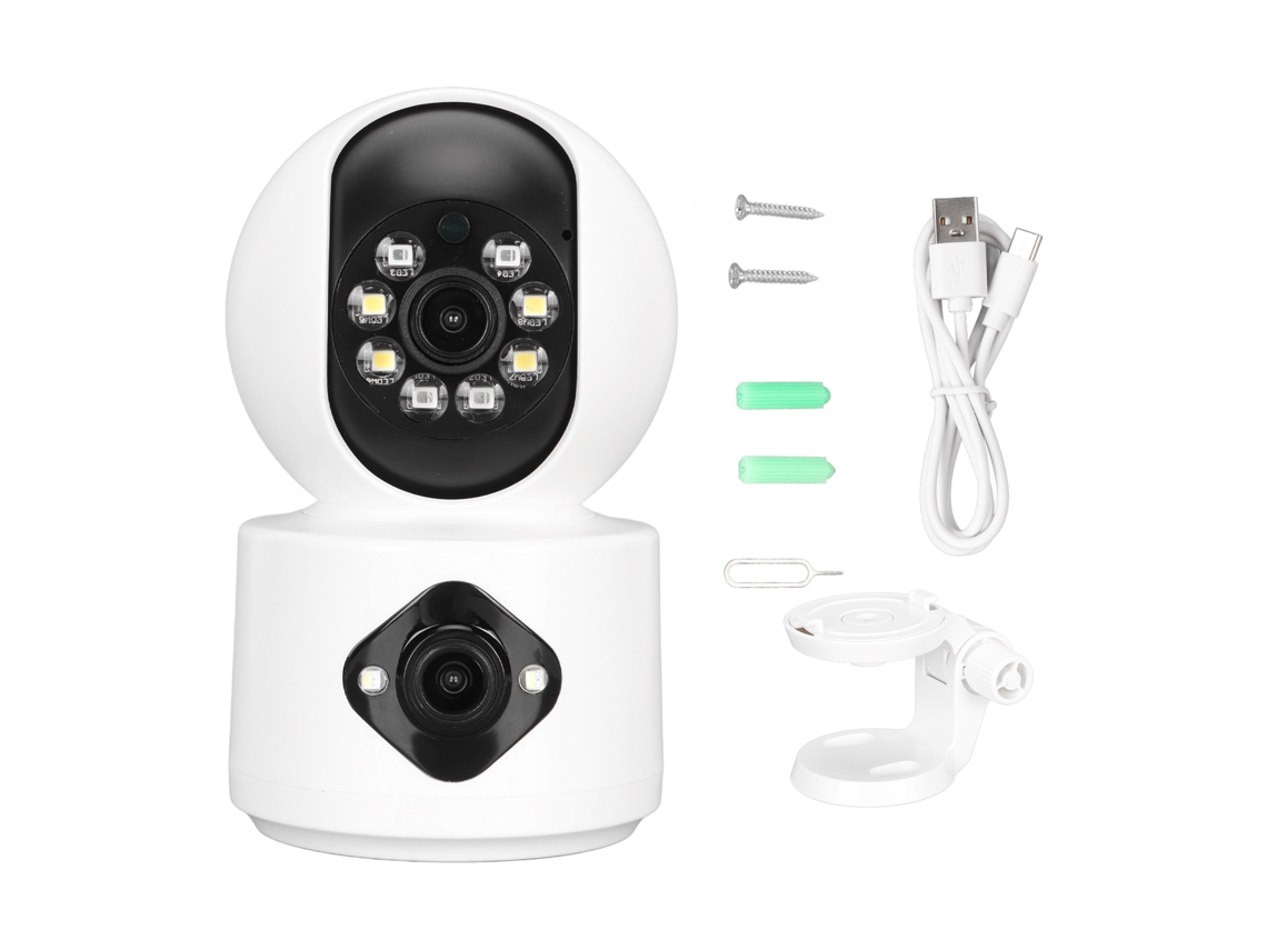 Câmera De Segurança Wifi Dual Lens 4mp Hd