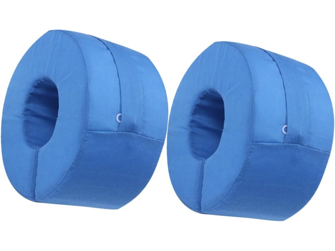 Conjunto De 2-almofadas Azuis Para Os Pés, Acessório Para Cuidados Com Os Pés E Dormir