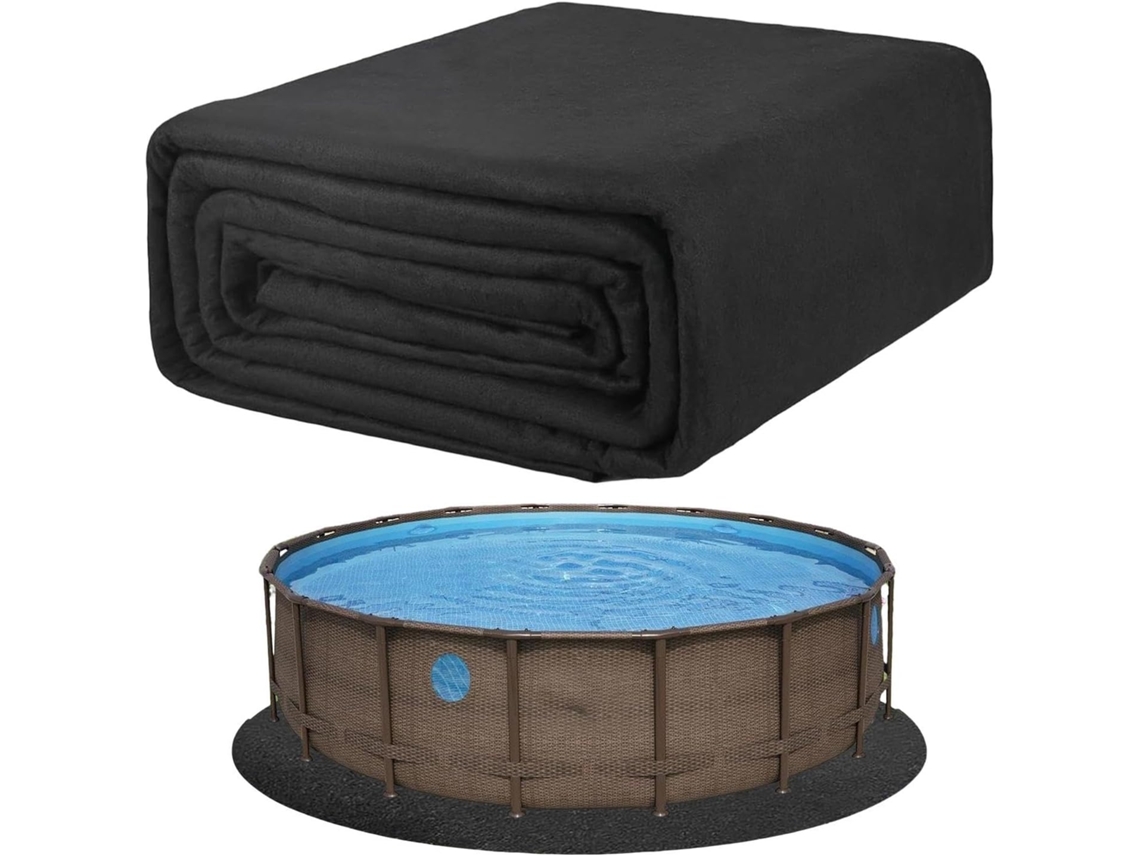 Tapete para Piscina Base Pré cortada para Piscinas, Almofada Protetora Feita de Tecido para o Piso Base À Prova de CHABERLU
