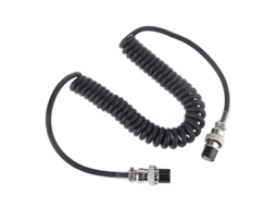 Cabo de Microfone de 70 Cm para Controlador de Tráfego Aéreo, Compatível com Transceptor Kenwood Mc 60, Preto e Resistente AQUAFORGE