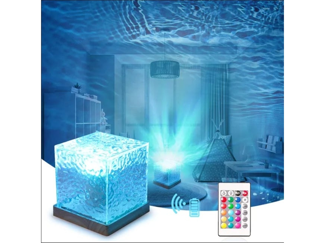 Projetor Rgb De Ondas Do Oceano Com Controlo Remoto