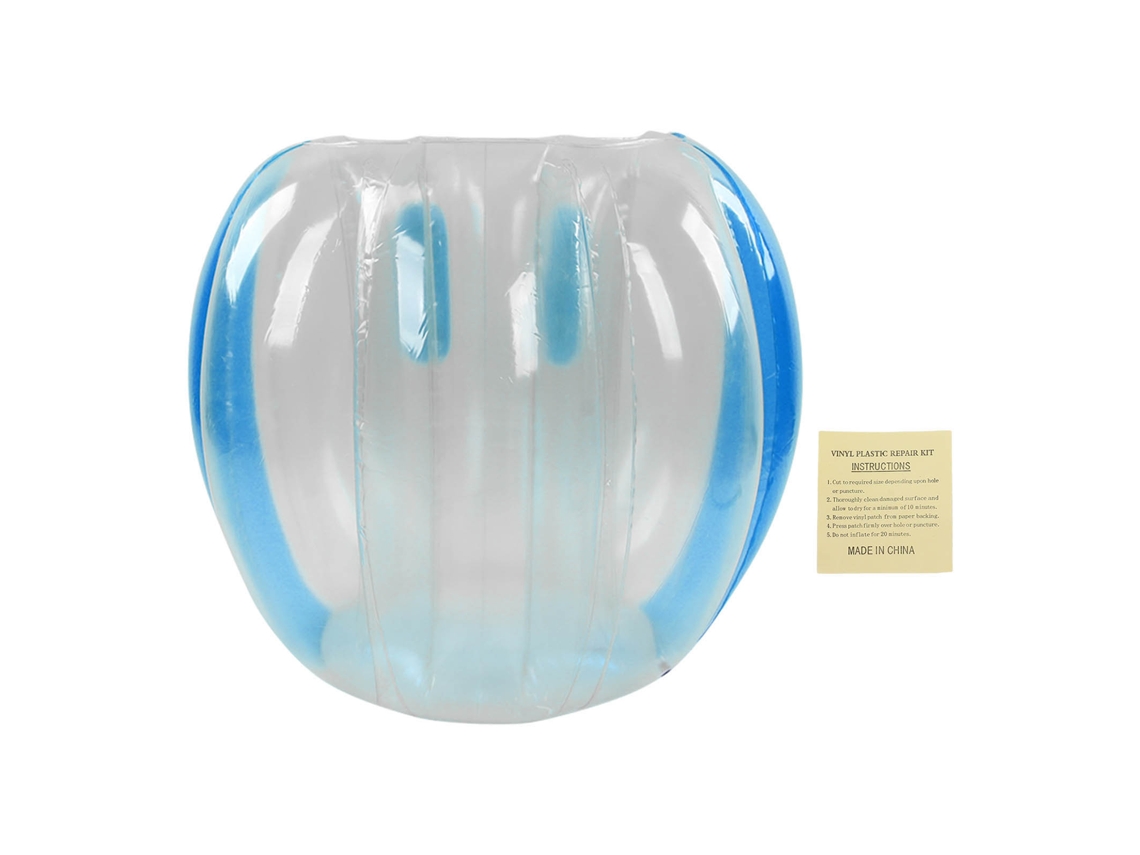 Bola Inflável Primerox de PVC para colisão humana 90x80cm azul transparente