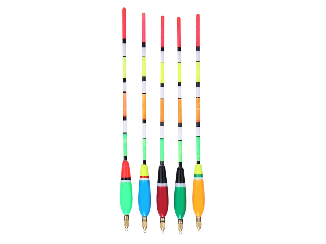 Flutuador de Pesca de Balsa 5pcs 3+2g Multicolor