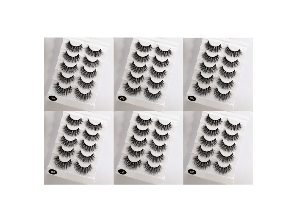 30 Pares De Cejas Falsas Suaves 3d (6 Estilos) Set