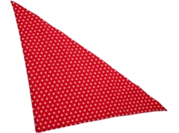 Babador Triangular Dupla Face Cães Com Bolinhas Vermelhas