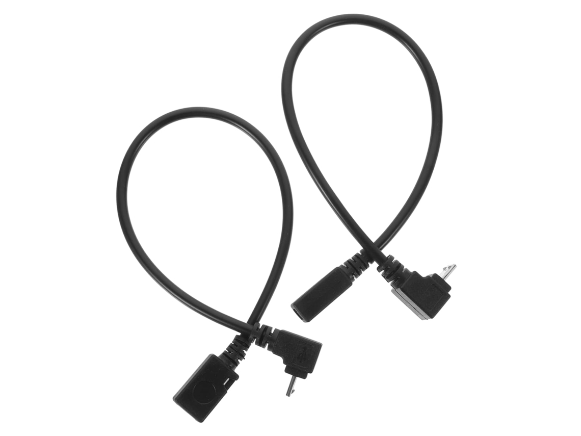 Construção Durável E Robusta. Cabo Adaptador Micro Usb Para Carregamento E Transferência De Dados Com Conectores Angulares Gokoco (2 Unidades)
